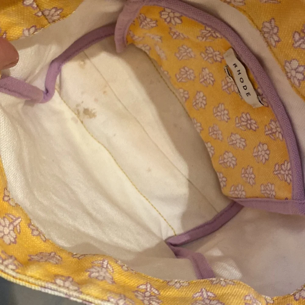 RHODE MINI Floral Yellow and Purple Tote Bag - Picture 6 of 9